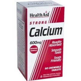 HEALTH AID STRONG CALCIUM 600MG CHEWABLE TABLETS 6
