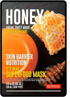 Dermal Honey Facial Sheet Μάσκα Προσώπου Θρέψη, Εν