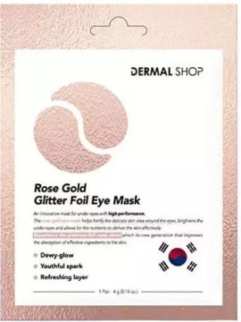 Dermal Rose Gold Glitter Foil Eye Mask Μάσκα Ματιώ