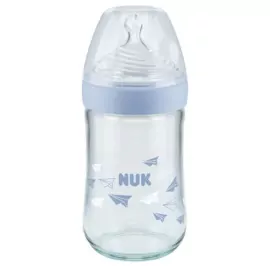 NUK NATURE SENSE ΜΠΙΜΠΕΡΟ ΓΥΑΛΙΝΟ ΜΕ ΘΗΛΗ ΣΙΛΙΚΟΝΗ