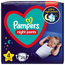 Pampers Night Pants Πάνες Βρακάκι Μέγεθος 4 (9-15k