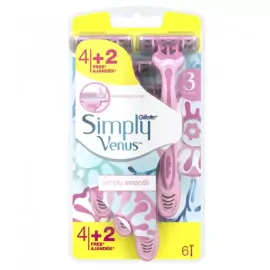 Gillette Simply Venus Simply Smooth 4+2 Δώρο 6τμχ