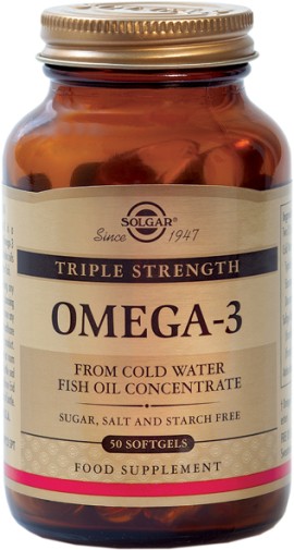 SOLGAR OMEGA-3 TRIPLE STRENGTH SOFTGELS 50S