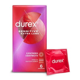 Durex Sensitive Extra Lube 6 τεμάχια
