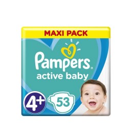 Pampers Active Baby Maxi No4+ (10-15kg) Πάνες 53 Τ