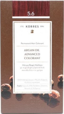 KORRES ARGAN OIL 5.6 ΜΟΝΙΜΗ ΒΑΦΗ ΚΑΣΤΑΝΟ ΑΝΟΙΧΤΟ Κ