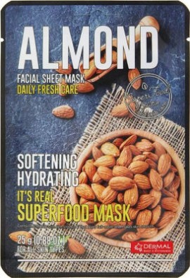 Dermal Almond Facial Sheet Mask Μάσκα Προσώπου Κρέ