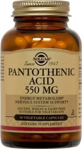 SOLGAR PANTOTHENIC ACID 550MG 50VCAP
