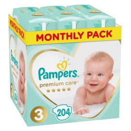 Pampers Premium Care No3 Πάνες με Αυτοκόλλητο 6-10