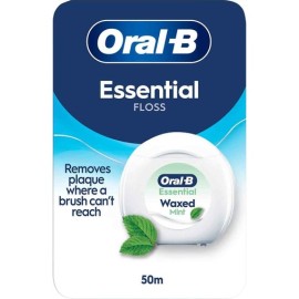 Oral B Essential Floss Κηρωμένο Οδοντικό Νήμα Μέντ