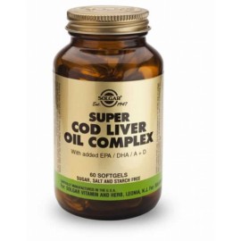 SOLGAR SUPER COD LIVER OIL COMPLEX 60 SOFTGELS