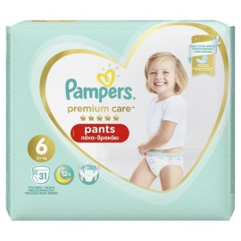 Pampers Premium Care Pants No 6 (15+kg) Πάνες-Βρακ