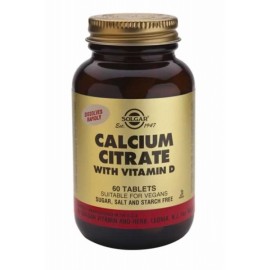 SOLGAR CALCIUM CITRATE 250MG WITH D3 60TABS