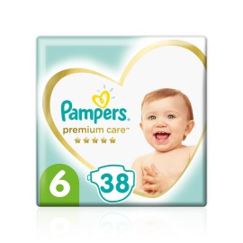 Pampers Premium Care No6 Πάνες Με Αυτοκόλλητο Για