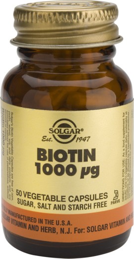 SOLGAR BIOTIN 1000MCG VEGETABLE 50CAP