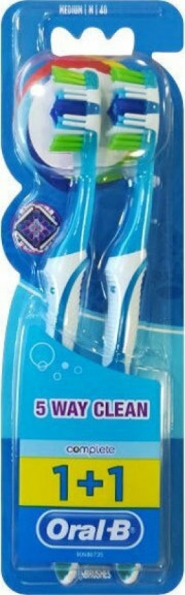 Oral-B Complete 5 Way Clean 40 1+1 Δώρο Medium 2 τ