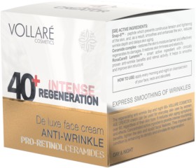 VOLLARE COSMETICS ULTRA HYDRATION 40+ DE LUXE FACE CREAM WRINKLES SMOOTHING HYALURON-VITAMIN E 50ML