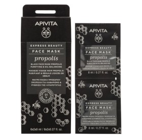 APIVITA EXPRESS BEAUTY MASK FOR DEEP CLEANSING FOR OILY SKIN WITH PROPOLIS 2X8ML