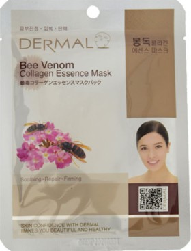 Dermal Bee Venom Colagen Essence Mask Μάσκα Προσώπου Επανόρθωση, Σύσφιξη 23gr