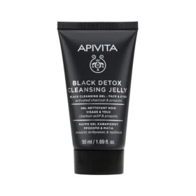 Apivita Black Detox Cleansing Jelly Face & Eyes Μαύρο Gel Καθαρισμού Πρόσωπο & Μάτια 50ml