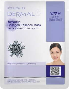 Dermal Arbutin Collagen Essence Mask Μάσκα Προσώπου Λεύκανση, Ενυδάτωση 23gr