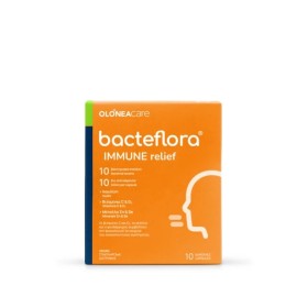 Olonea Bacteflora Immune Relief Για Την Άμυνα Του Οργανισμού Με Προβιοτικά, Πρεβιοτικά, Βιταμίνες D₃ & C, Σελήνιο & Ψευδάργυρο 10caps