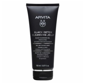 Apivita Black Detox Cleansing Jelly Μαύρο Gel Καθαρισμού Πρόσωπο & Μάτια με Πρόπολη & Ενεργό Άνθρακα 150ml