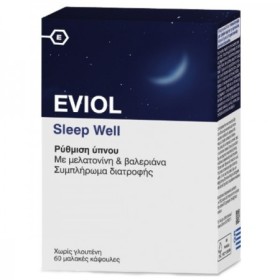 Eviol Sleep Well Φόρμουλα Με Βαλεριάνα & Μελατονίνη Για Την Αντιμετώπιση Της Αϋπνίας 30caps