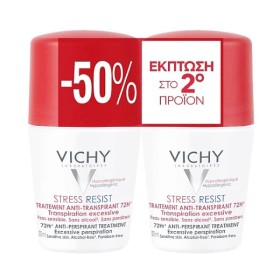Vichy Deodorant Stress Resist Αποσμητικό Ρύθμισης Εφίδρωσης 72h 2Χ50ml