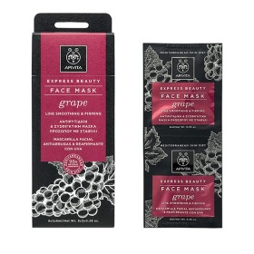 APIVITA EXPRESS BEAUTY ΜΑΣΚΑ ΑΝΤΙΡΥΤΙΔΙΚΗ & ΣΥΣΦΙΓΚΤΙΚΗ  ΜΕ ΣΤΑΦΥΛΙ 2X8ML