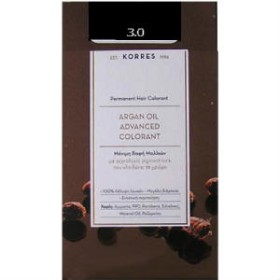 KORRES ARGAN OIL 3.0 ΜΟΝΙΜΗ ΒΑΦΗ ΚΑΣΤΑΝΟ ΣΚΟΥΡΟ 50ML