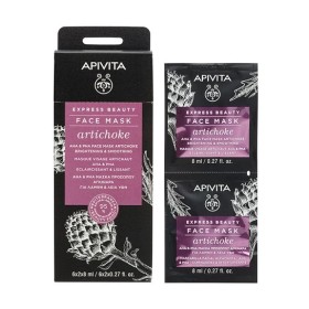 Apivita Express Beauty Face Mask Artichoke AHA & PHA Μάσκα Προσώπου με Aγκινάρα Για Λάμψη & Λεία Υφή 2Χ8ml