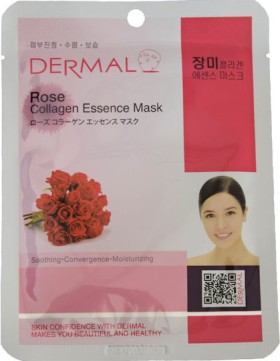 Dermal Rose Colagen Essence Mask Μάσκα Προσώπου Ενυδάτωση 23gr