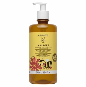 Apivita Mini Bees Kids Hair & Body Wash Απαλό Σαμπουάν & Αφρόλουτρο για Παιδιά Mε Καλέντουλα & Μέλι 500ml