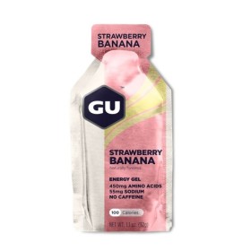 GU Energy Gel Strawberry Bannana 32gr Carbohydrate Energy Gel Without Caffeine With Strawberry & Banana Flavor